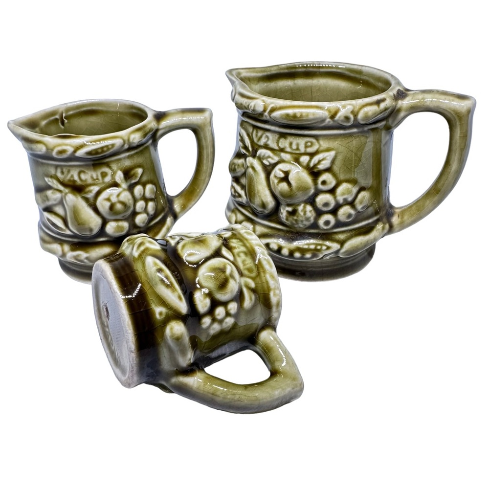 Vintage Ceramic Measuring Cups (3)